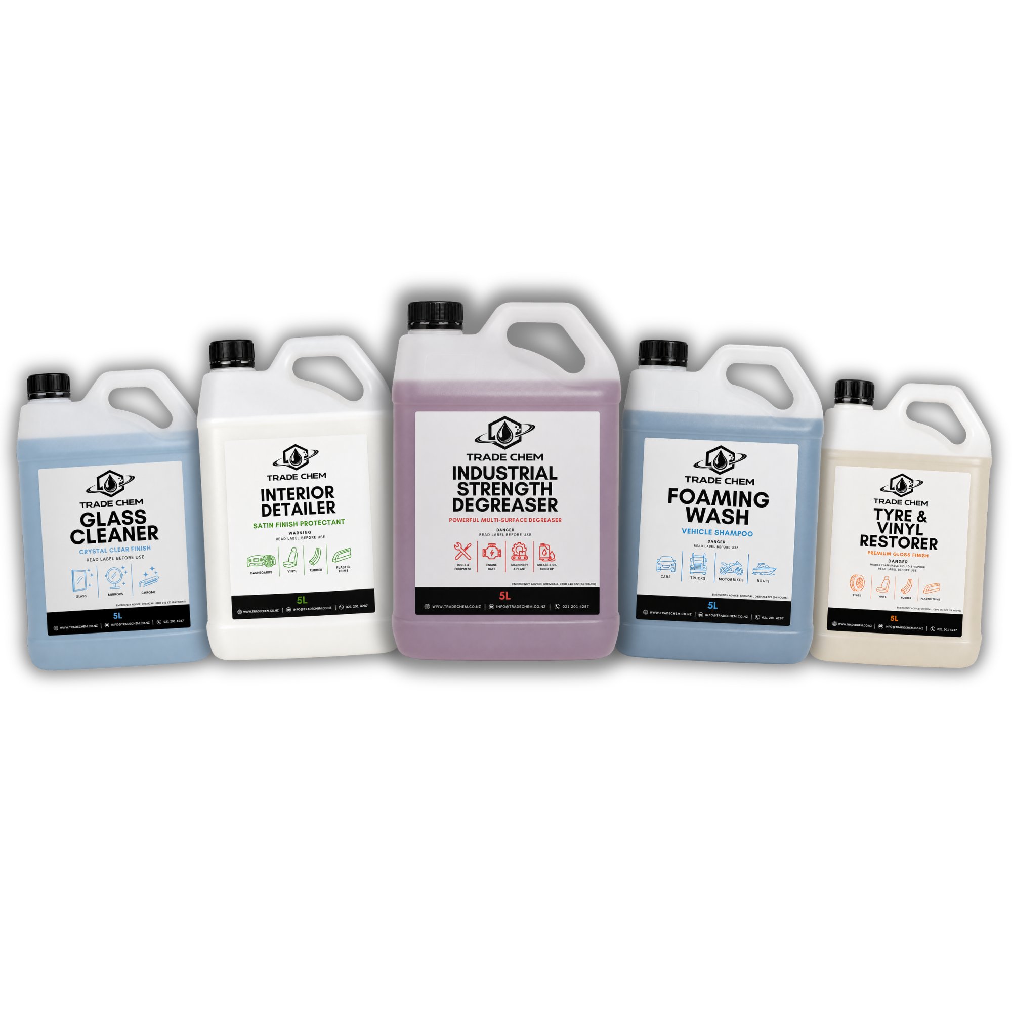 Trade Chem Essential Vehicle Care Bundle with free Industrial Strength Degreaser
