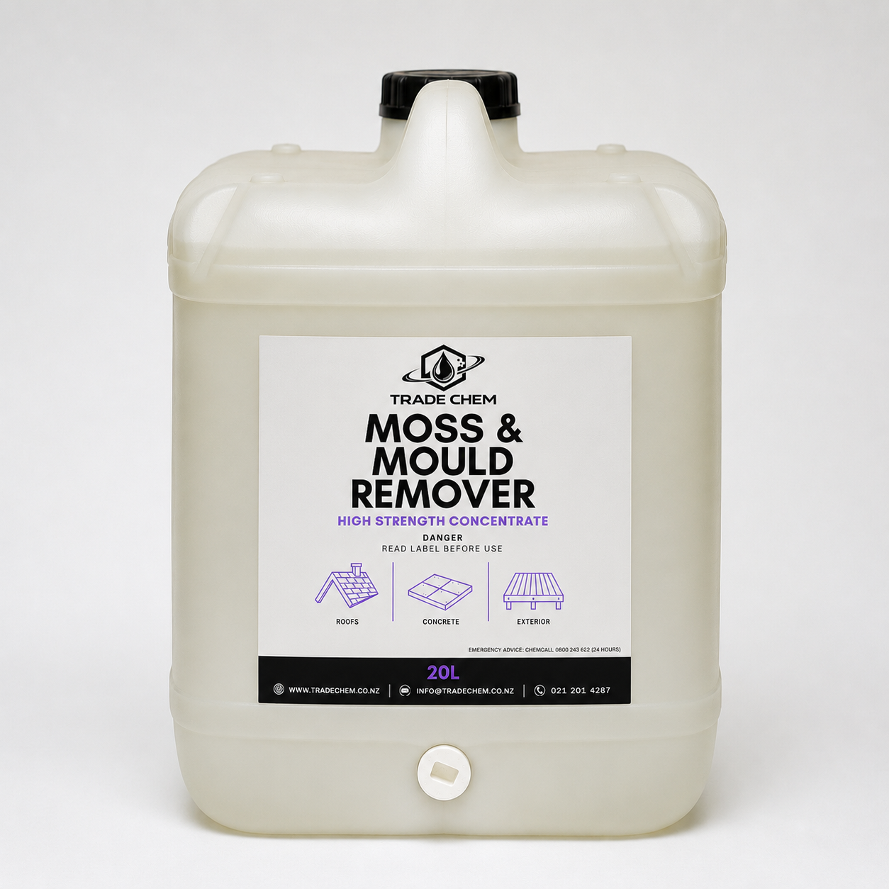 Trade Chem Moss and Mould Remover 20L bulk trade drum