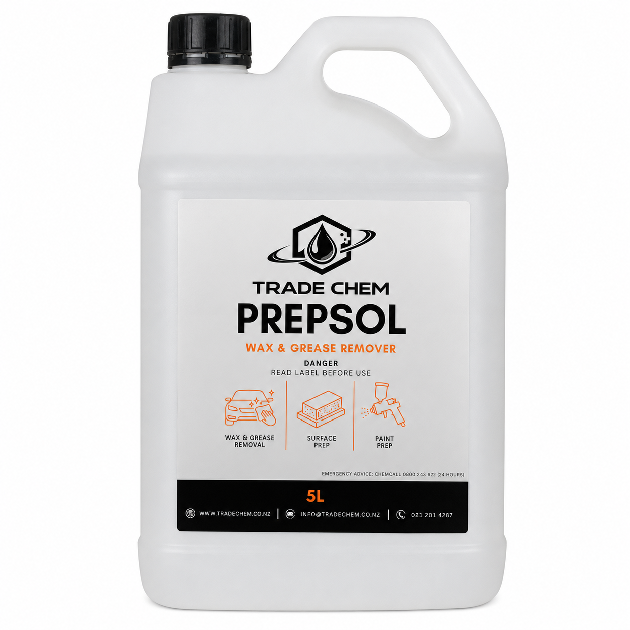 Trade Chem Prepsol 5L wax and grease remover bottle